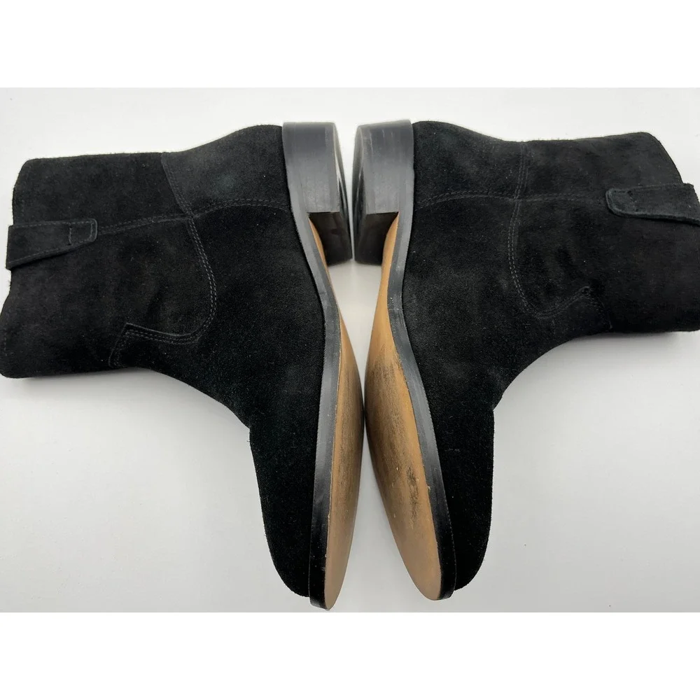Rebecca Minkoff Black Suede Western Ankle Boots Women's‎ Size 6.5M